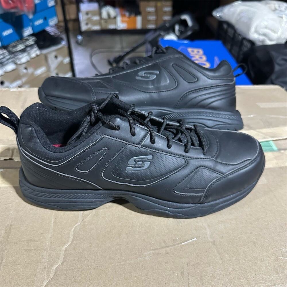 Skechers Work Dighton SR 'Black' Slip Resistant Sneakers | Mens 12 | EUC